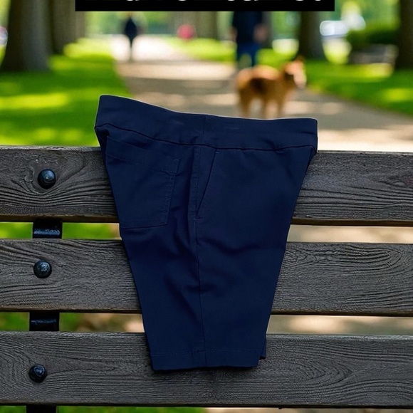 Talbots Navy Stretch Twill Elastic Flat Waist Shorts – Size 6P (Petite) - Picture 5 of 7